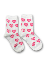 Load image into Gallery viewer, Socs - Heart Socks 2-PK - White &amp; Gray
